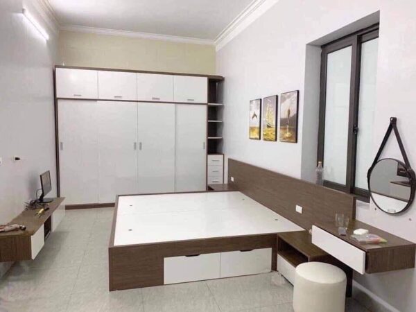 Bộ nội thất Phòng ngủ Giường tủ Gỗ công nghiệp thiết kế, HD19