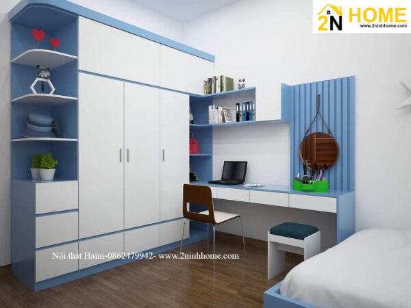 Bộ nội thất Phòng ngủ Giường tủ Gỗ công nghiệp thiết kế, HD29