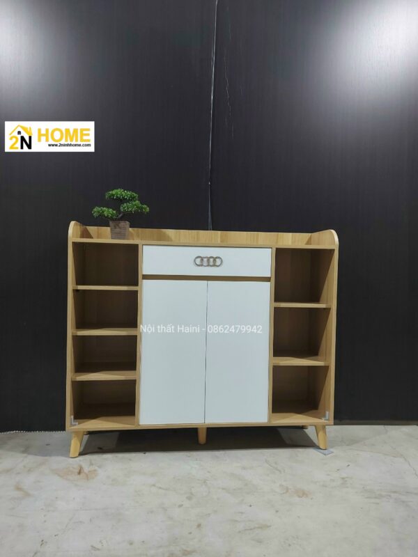 Tủ giày gỗ công nghiệp cánh màu trắng hiện đại giá tốt