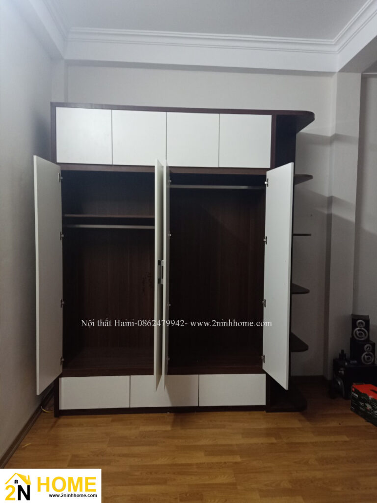 Tủ quần áo gỗ công nghiệp đẹp (bên trong)