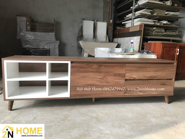 Kệ tivi gỗ công nghiệp đẹp cho phòng khách hiện đại, mã KTV05