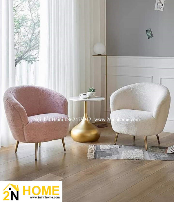 Sofa đơn, ghế sofa đơn giản nhẹ nhàng, ghế sofa vải lông thỏ