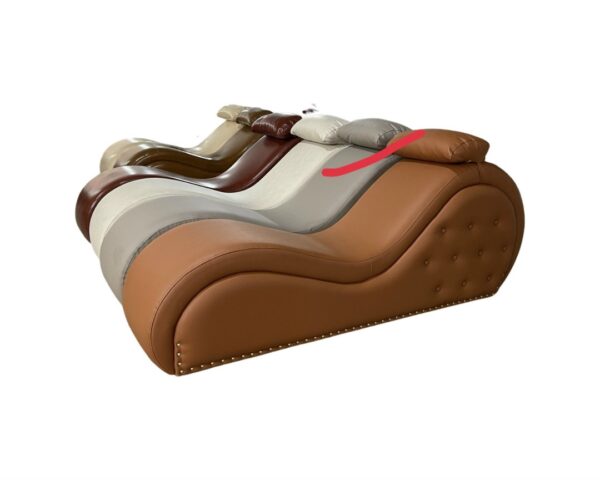 Ghế sofa tình yêu Tantra thương hiệu HainiHome, bọc da, dài 1m9, Mẫu có gối
