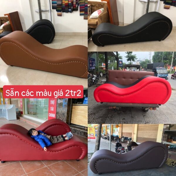 Ghế sofa tình yêu Tantra thương hiệu HainiHome, bọc da, dài 1m9, Da Home