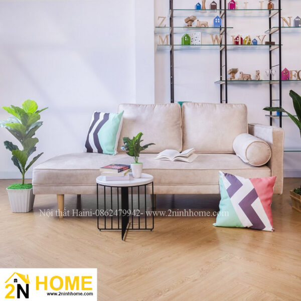 Sofa bọc vải nỉ mịn cao cấp 1 tựa tay độc đáo